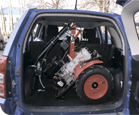 перевока мотоблока Угра нмб-1в багажнике автомобиля